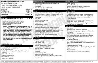 2013 Chevrolet Malibu LT 1LT