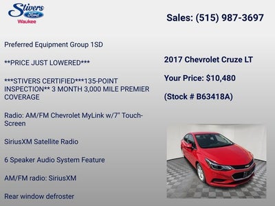 2017 Chevrolet Cruze LT