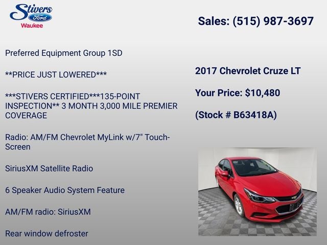 2017 Chevrolet Cruze LT