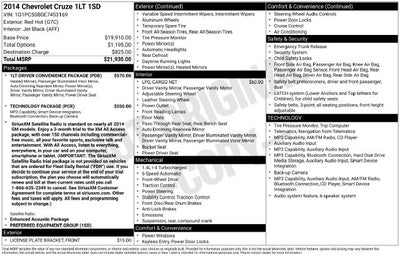 2014 Chevrolet Cruze 1LT