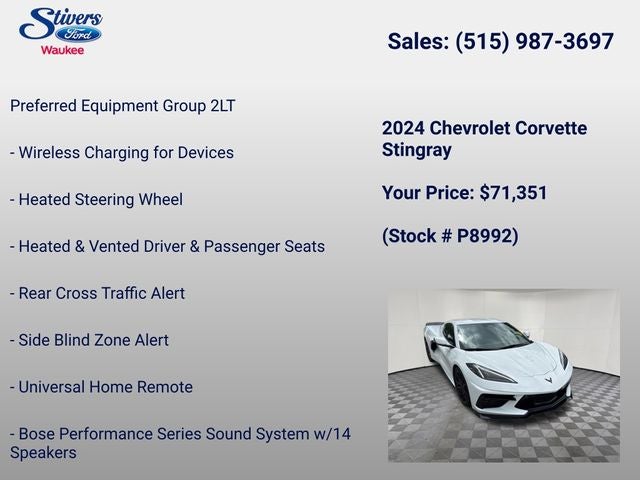 2024 Chevrolet Corvette Stingray 2LT