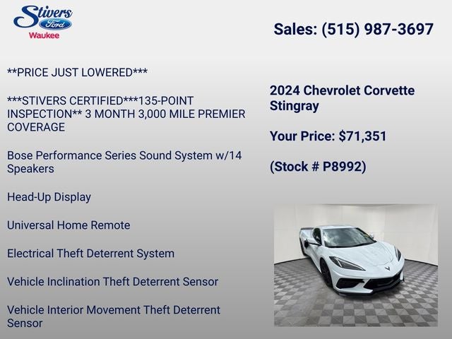 2024 Chevrolet Corvette Stingray 2LT