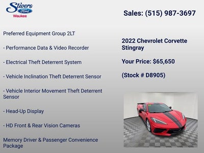 2022 Chevrolet Corvette Stingray 2LT