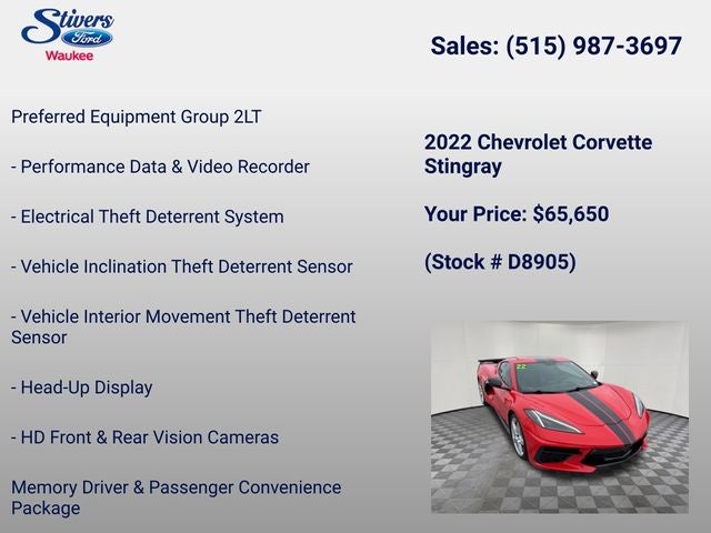 2022 Chevrolet Corvette Stingray 2LT