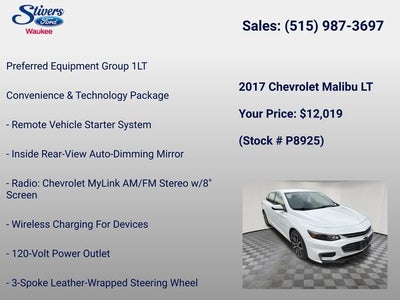 2017 Chevrolet Malibu LT 1LT