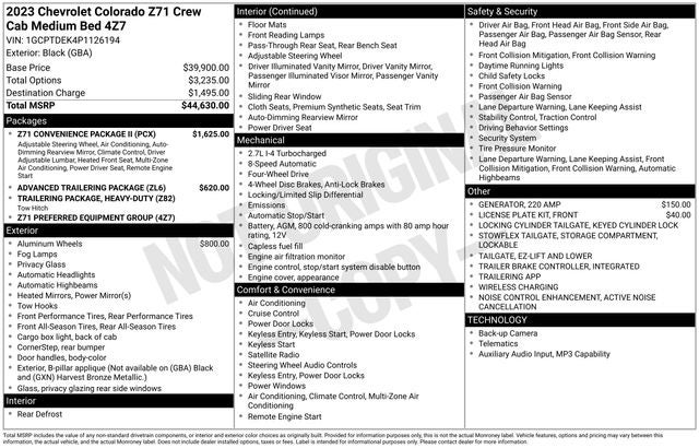 2023 Chevrolet Colorado Z71