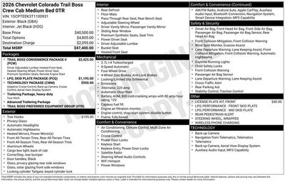 2026 Chevrolet Colorado Trail Boss