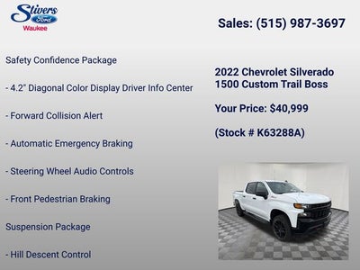 2022 Chevrolet Silverado 1500 LTD Custom Trail Boss