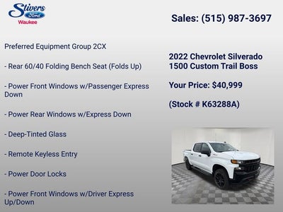 2022 Chevrolet Silverado 1500 LTD Custom Trail Boss