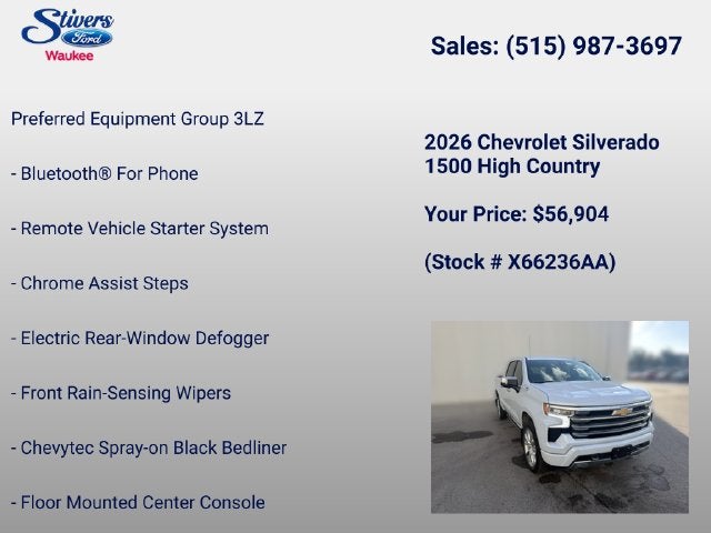 2026 Chevrolet Silverado 1500 High Country