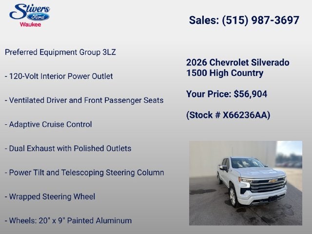 2026 Chevrolet Silverado 1500 High Country