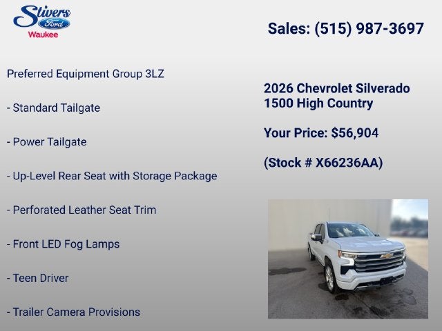 2026 Chevrolet Silverado 1500 High Country