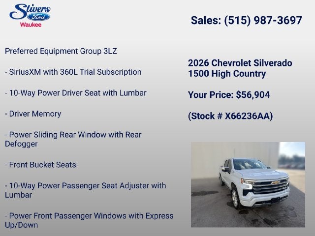 2026 Chevrolet Silverado 1500 High Country