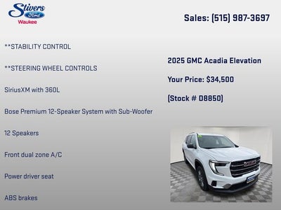 2025 GMC Acadia Elevation