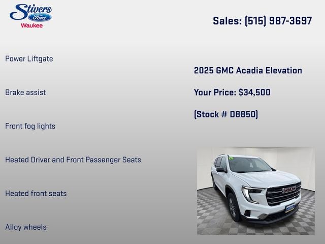 2025 GMC Acadia Elevation