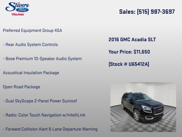 2016 GMC Acadia SLT-1