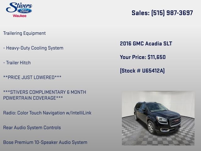 2016 GMC Acadia SLT-1