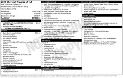 2014 Chevrolet Traverse LT 1LT