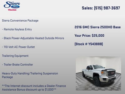 2016 GMC Sierra 2500HD Base