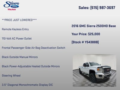 2016 GMC Sierra 2500HD Base