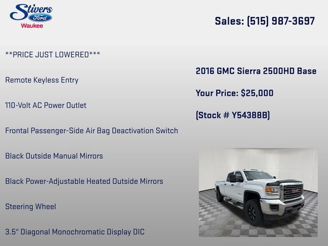 2016 GMC Sierra 2500HD Base
