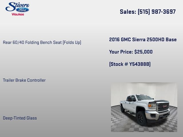 2016 GMC Sierra 2500HD Base