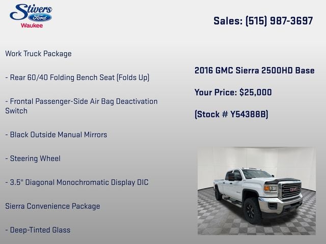 2016 GMC Sierra 2500HD Base