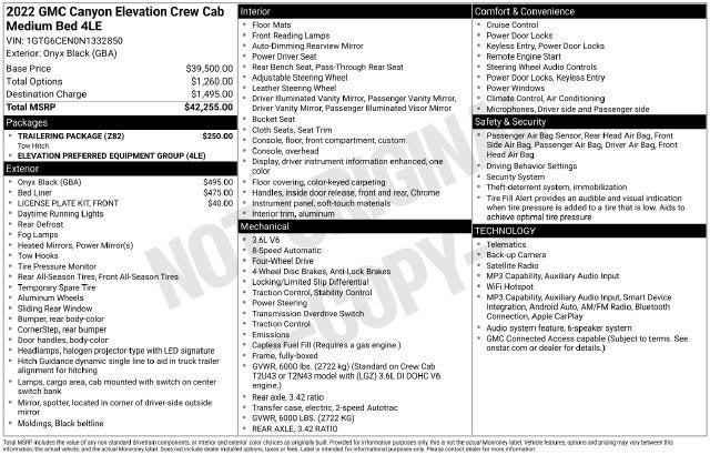 2022 GMC Canyon Elevation
