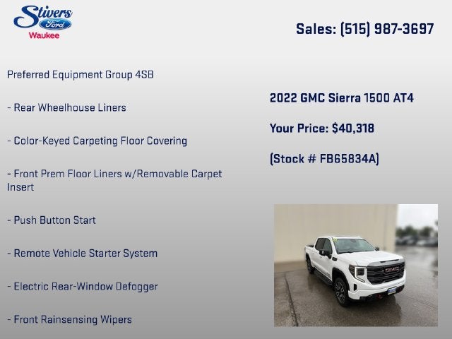 2022 GMC Sierra 1500 AT4