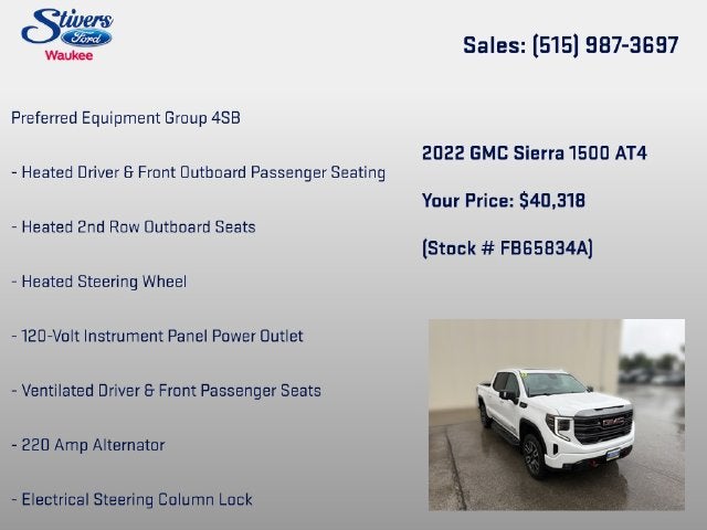 2022 GMC Sierra 1500 AT4