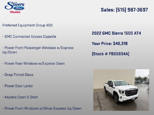 2022 GMC Sierra 1500 AT4