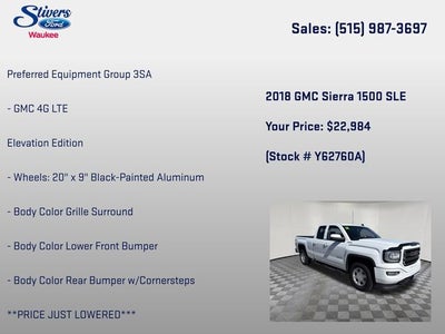 2018 GMC Sierra 1500 SLE