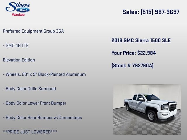 2018 GMC Sierra 1500 SLE