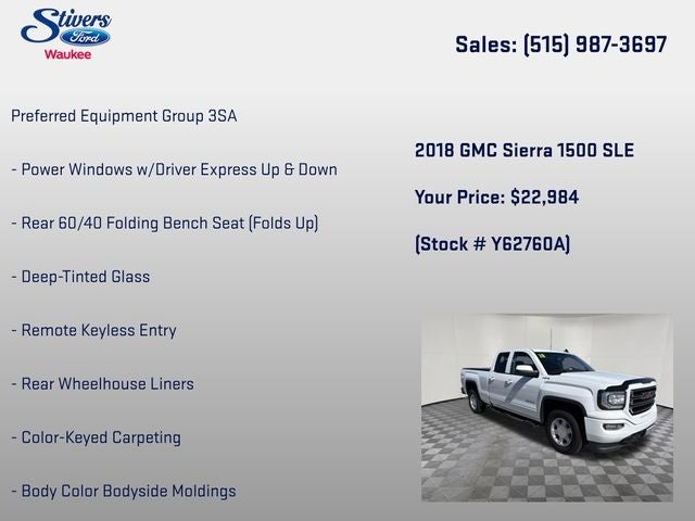 2018 GMC Sierra 1500 SLE