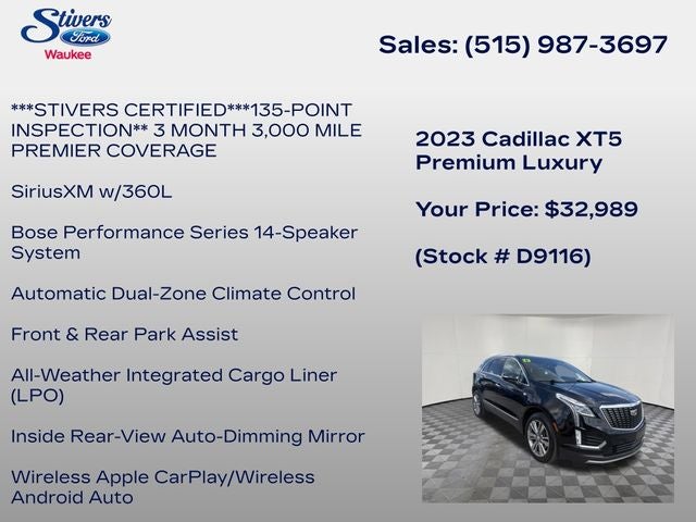 2023 Cadillac XT5 Premium Luxury