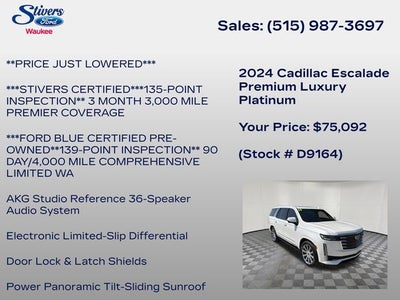2024 Cadillac Escalade Premium Luxury Platinum