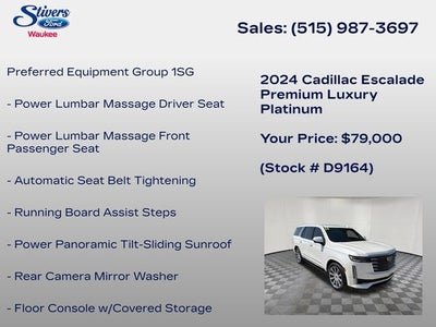 2024 Cadillac Escalade Premium Luxury Platinum