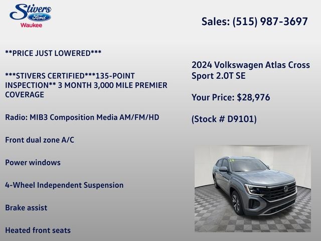 2024 Volkswagen Atlas Cross Sport 2.0T SE
