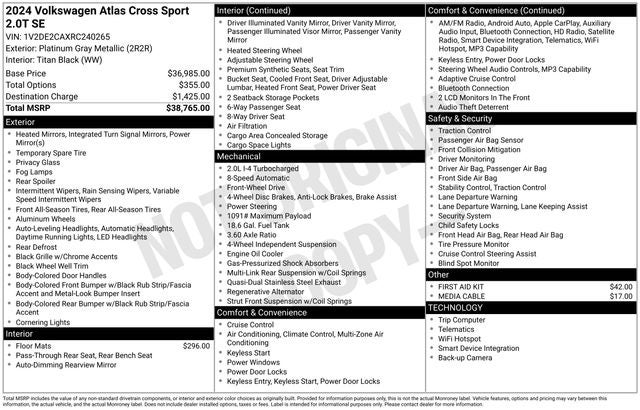 2024 Volkswagen Atlas Cross Sport 2.0T SE