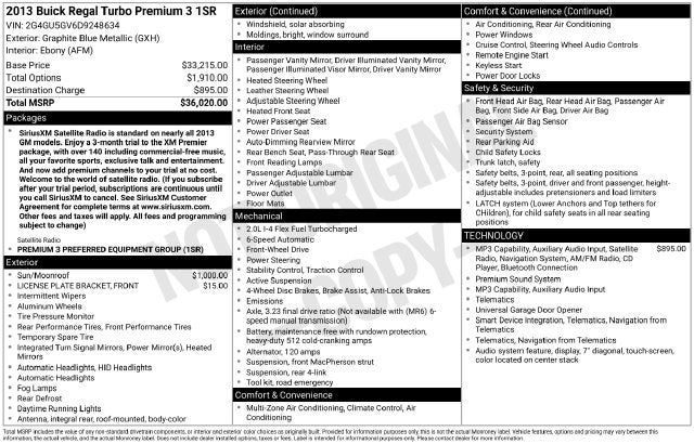 2013 Buick Regal Premium III Turbo