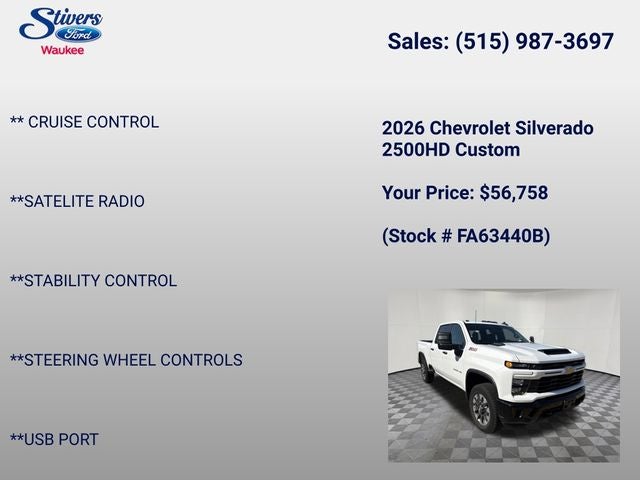 2026 Chevrolet Silverado 2500HD Custom