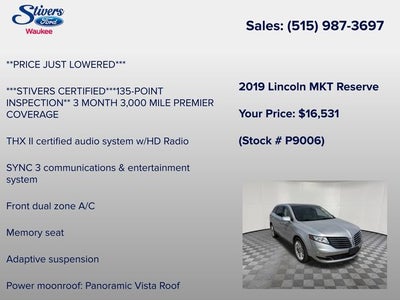 2019 Lincoln MKT Standard