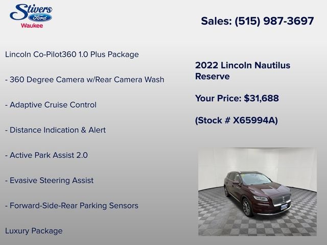 2022 Lincoln Nautilus Reserve