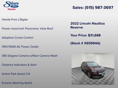 2022 Lincoln Nautilus Reserve