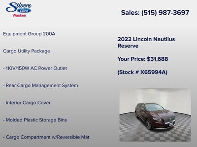 2022 Lincoln Nautilus Reserve
