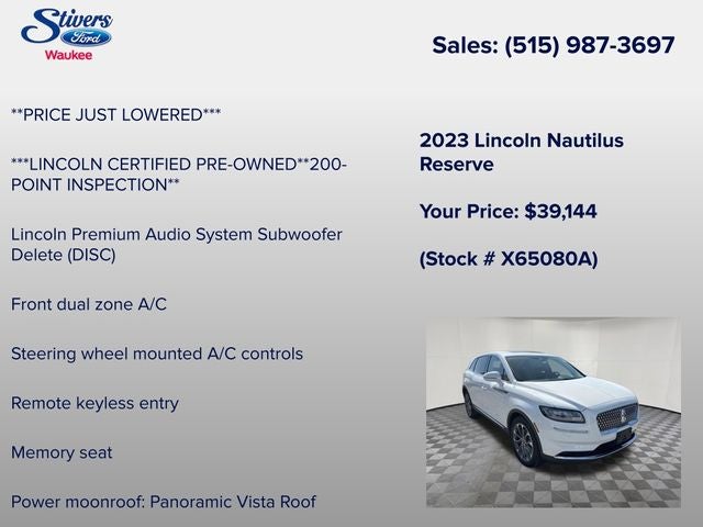 2023 Lincoln Nautilus Reserve