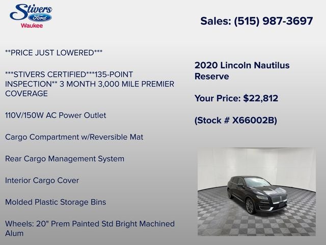 2020 Lincoln Nautilus Reserve