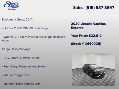 2020 Lincoln Nautilus Reserve