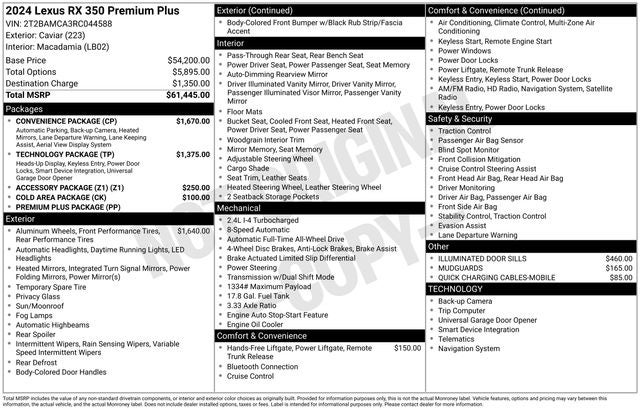 2024 Lexus RX 350 Premium Plus