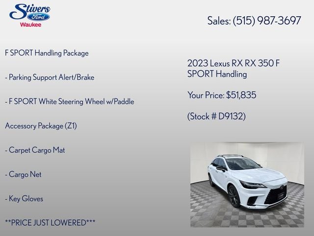2023 Lexus RX 350 F Sport Handling